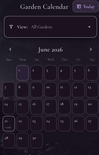 Garden calendar preview